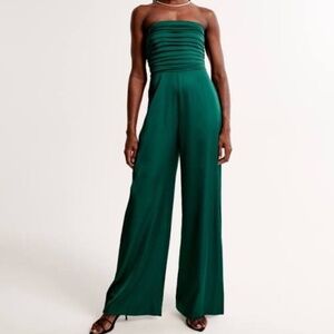 Abercrombie Emerson Ruched Strapless Jumpsuit Size Small Petite